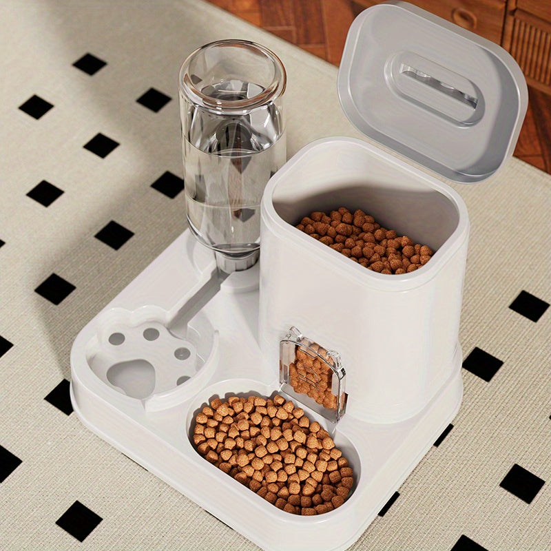 Dispensador automático de agua y comida para mascotas – diseño moderno sin batería
