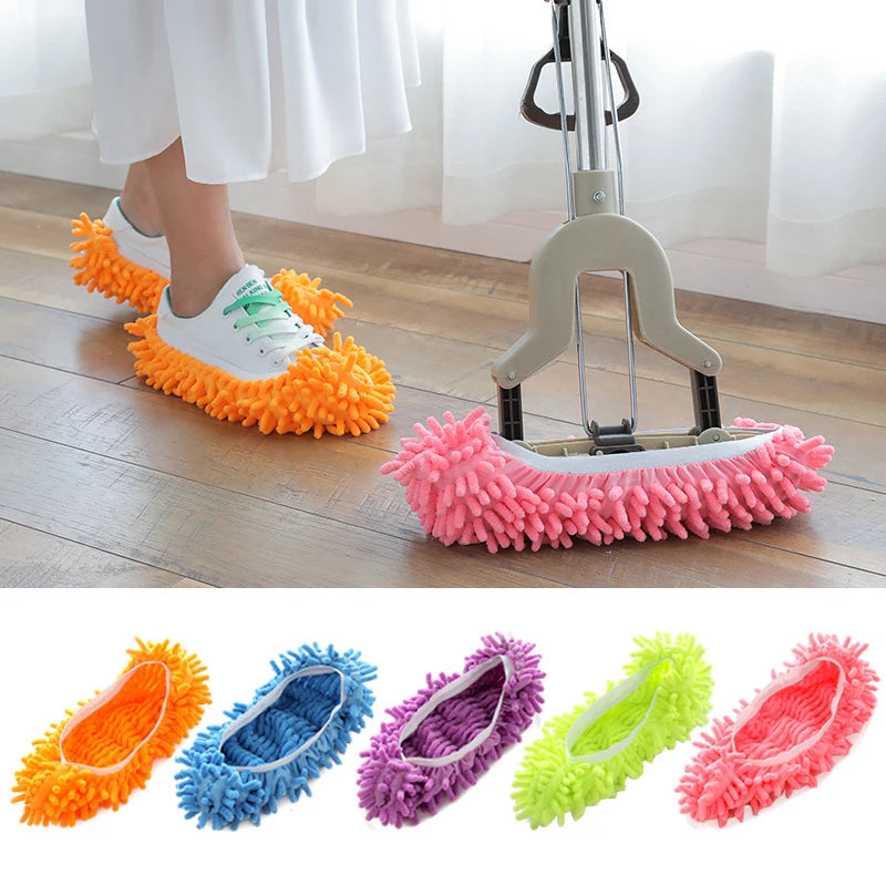 Pantuflas limpiadoras atrapapolvo – cubrezapatos tipo mopa para limpieza rápida en seco