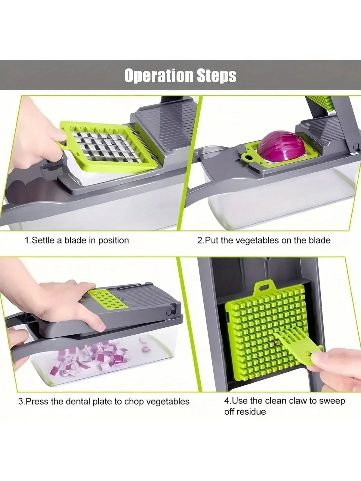 Juego de 14 uds/16 Uds., picadora de verduras, rebanadora de frutas multifuncional, rallador Manual de alimentos, rebanador de verduras, cortador con contenedor