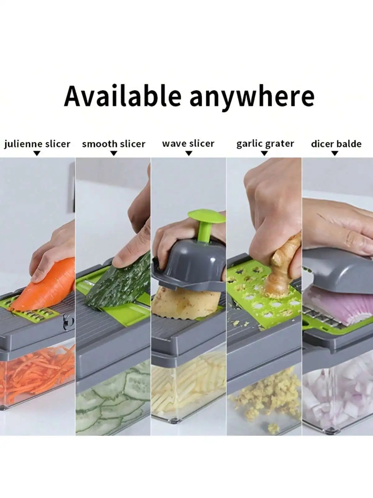 Juego de 14 uds/16 Uds., picadora de verduras, rebanadora de frutas multifuncional, rallador Manual de alimentos, rebanador de verduras, cortador con contenedor