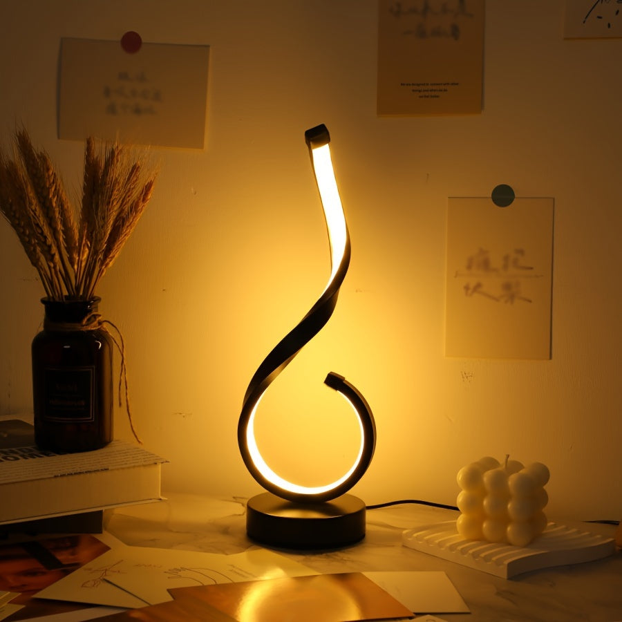Lámpara de mesa decorativa de hierro – luz regulable USB para escritorio y dormitorio