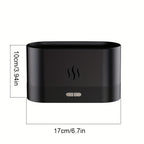 Difusor de aroma LED con efecto llama – humidificador decorativo USB para dormitorio y oficina