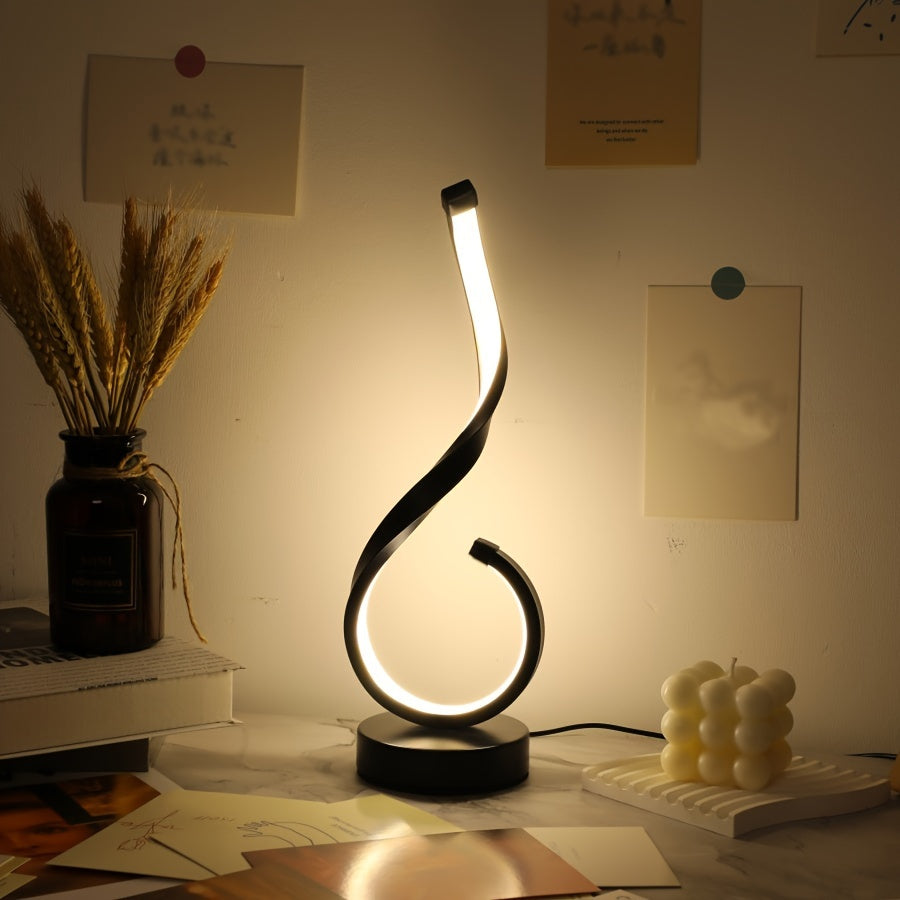 Lámpara de mesa decorativa de hierro – luz regulable USB para escritorio y dormitorio
